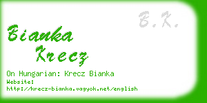 bianka krecz business card